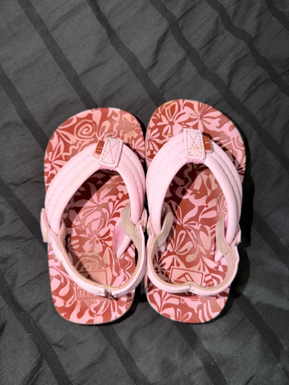Reef Kids Pink Floral Print Flip Flops